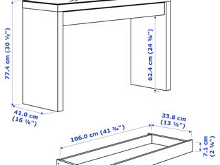 Masă de machiaj IKEA 120x41 foto 4