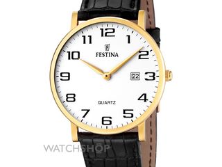 Швеицарские мужские позолоченные часы Festina новые в упаковке на гарантии foto 1