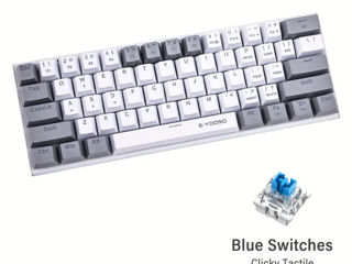 Tastatură mecanică E-Yooso 60%: Experimentați jocurile ultracompacte și compatibilitate Mac/Windows! foto 2