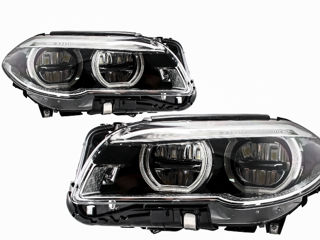 Faruri Full LED Angel Eyes compatibil cu BMW Seria 5 F10 F11 LCI (2014-2017) фары