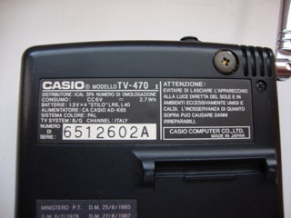 TV Color Portable CASIO TV-470, in stare foarte buna – 400 lei foto 5