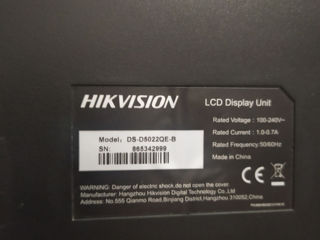 Vind monitor calitativ Hikvision DS D5022QE-B in stare buna. HDMI intrare TN -martrita foto 3