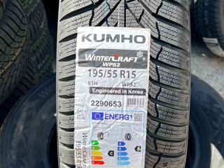 2 шины/ 2 anvelope 195/55 R15 Kumho Wintercraft WP52/ Доставка, livrare toata Moldova 2024