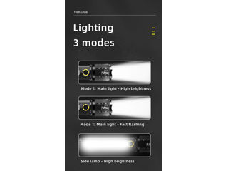 Lanternă compactă fără fir BLG-C72O-P500 Cree XHP50 LED, capacitate de focalizare a fasciculului ZOO foto 7