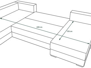 Canapea în formă de U din catifea Space Meble 135x280 - Livrare în toată Moldova! Credit 0% foto 4
