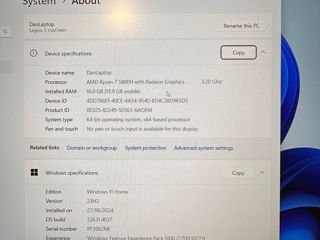 Lenovo Legion 5 Rtx 3070/ryzen 7 5800H/16Ram/512SSD foto 6