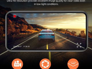 Видеорегистратор с Wi-Fi 1080p  140Wide Angle  G-Sensor Camera de bord foto 2