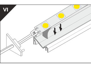 Profil din aluminiu de colt CORNER 14 pentru banda LED - anodizat 2 metri - set complet Descriere Pr foto 7