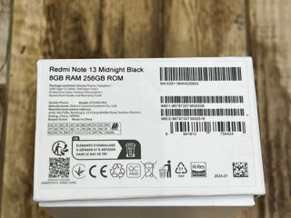 Vand Xiaomi Redmi Note 13 Black 8/256Gb Nou! foto 3