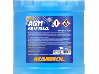 Antigel albastru MANNOL 4011 Antifreeze AG11 (-40 C) Longterm 10L (10,8 kg) foto 1