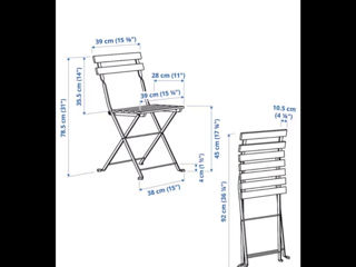 IKEA !!! În stoc set Askholmen, Tarno..set masa+2 scaune pliante, pentru gradina, terasă, balcon.. foto 4