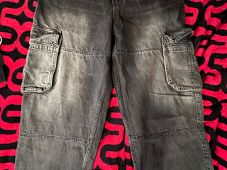 Bershka cargo baggy denim