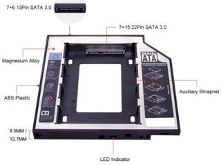 Переходной адаптер DVD-rom =SSD, внешний блок (кейс) для hdd foto 2