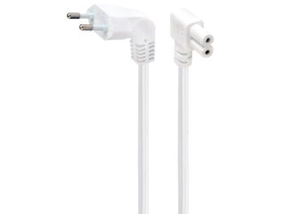 Power Cord Pc-220V  2.5M  Russian Plug, Cablexpert, Angled Socket, White, Pc-184L-Vde-2.5M-W