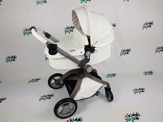Популярная и красивая коляска  Hot Mom 2в1 белая еко кожа аналог mima xari foto 7