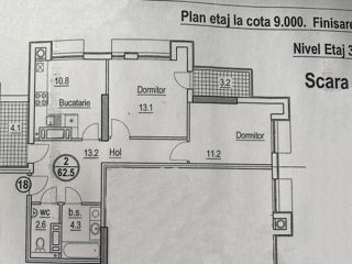 Apartament cu 2 camere, 62 m², Râșcani, Chișinău, Chișinău mun. foto 2