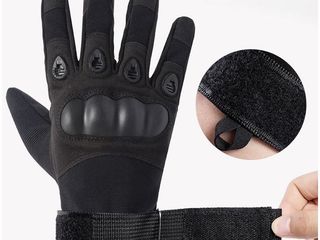 Перчатки кожа-текстиль с защитой костяшек кулака foto 4
