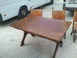 Masa cu  6 scaune din lemn foto 2