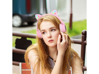 Cat ear wireless headphones foto 7