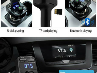 Wireless Bluetooth FM Transmitter MP3 Player With Dual USB Ports Charging  190 lei foto 8