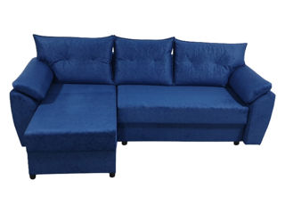 Canapea de colt V-Toms E1+V1 Blue(1.5x2.45), livrăm gratuit!