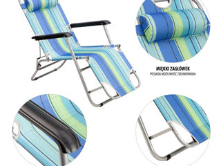 Шезлонг для кемпинга и пляжа, nc3024 abisal blue sun lounger n scaun de plaja foto 6