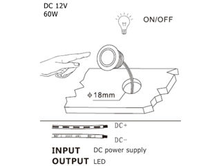 Comutator tactil miniatural 12V DC foto 8