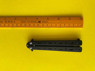 BUTTERFLY KNIT (BALISONG), NEGRU, CLASIC   Un cuțit fluture (balisong) este un instrument compact și foto 3