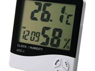 Цифровой термометр-гигрометр+часы=199леев foto 4