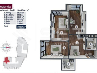 Apartament cu 3 camere, 78 m², Ciocana, Chișinău foto 5