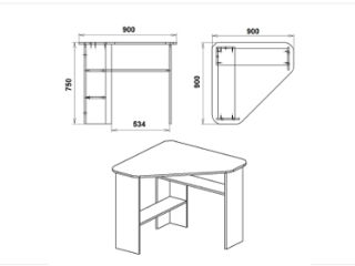 Masa de birou KompaniT MO-4 nuc, calitate garantată фото 2