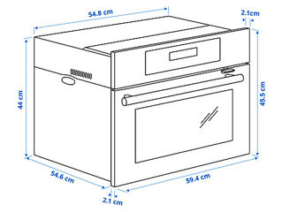 Свч-духовой шкаф 3в1 whirlpool mwn 400 s (ikea)  микроволновка + гриль + духовка foto 5