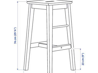 Scaun de bar din lemn IKEA foto 4