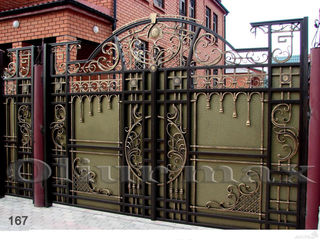 Balustrade, porți, gratii,  garduri, copertine,uși metalice și alte confecții din fier. foto 3