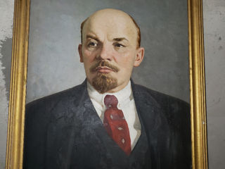 Картина Ленина  холст 70 годов.. 89см70см без рамки..с рамкой 100х80