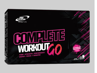 Pre-workout Complete Workout GO, 25 plicuri x 15 g, Căpșuni - Pepene verde
