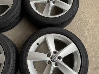 5x100 R16 VW cu anvelope 215/45 R16 foto 3