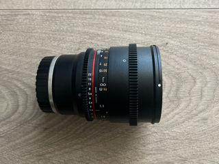 Samyang SYDS85M-NEX VDSLR II 85mm T1.5 Cine Lens for Sony Alpha E-Mount Cameras (FE)