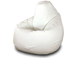 Fotolii BeanBag Para din Ecopiele marimea L, culoare alba