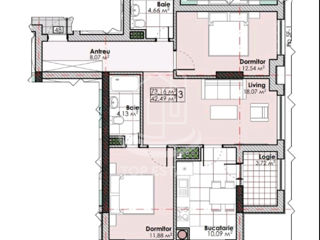 Apartament cu 3 camere, 73 m², Centru, Dumbrava, Chișinău mun. foto 3