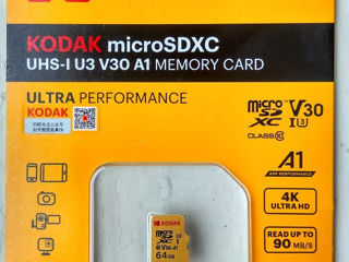 MicroSD Kodak 64Gb, 128Gb foto 2