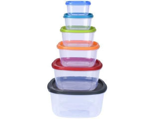 Set Containere Alimentare Eh 6Piese, Plastic foto 1