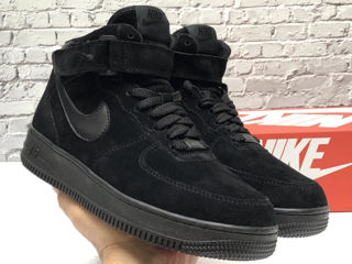 Nike Air Force 1 High Suede Black cu blana / с мехом foto 4