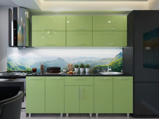 Se vinde  Bucătărie modulară Modern 2.4m cu fațadă MDF (High Gloss) calitativ, cu design modern. foto 3