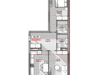 Apartament cu 2 camere, 70 m², Râșcani, Chișinău