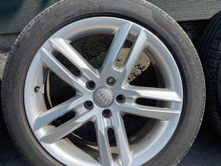 Discuri originale Audi 5x112 R18 cu cauciucuri 245/45 R18 foto 1