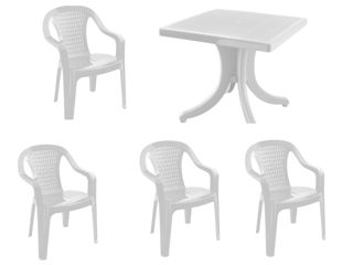Masa plastic Orlando + 4 scaune