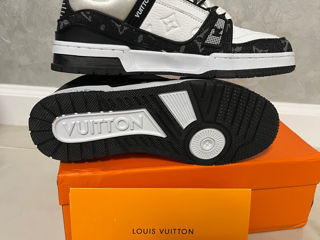 Louis Vuitton LV Trainer Monogram Denim White Blue foto 2