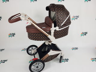 Новая детская коляска Hot Mom 2в1 Луи Витон 360 градусов аналог mima xar foto 8
