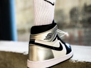 Nike Air Jordan 1 Retro High Black/Silver Unisex foto 9